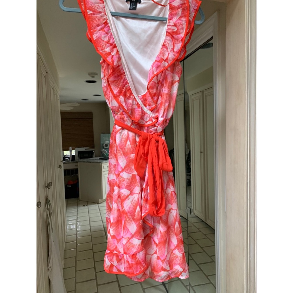 H&M red wrap dress size 12